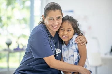 School Nurse with Student